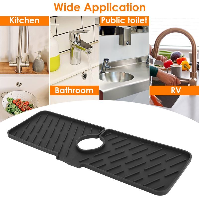 Faucet Splash Guard and Drain Mat