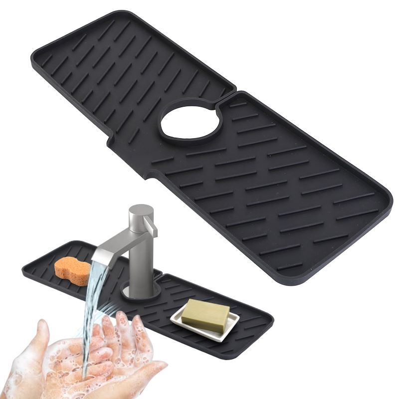 Faucet Splash Guard and Drain Mat