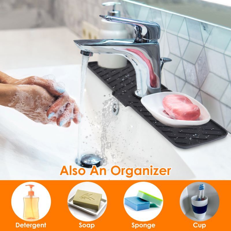 Faucet Splash Guard and Drain Mat