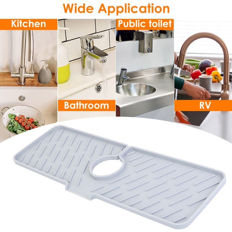 Faucet Splash Guard and Drain Mat