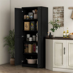Contemporary Kitchen Pantry Cabinet with Adjustable Shelves