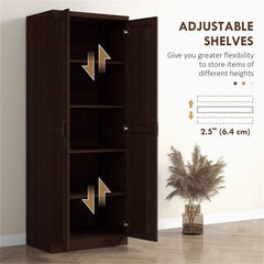 Tall Kitchen Cabinet with Adjustable Shelves