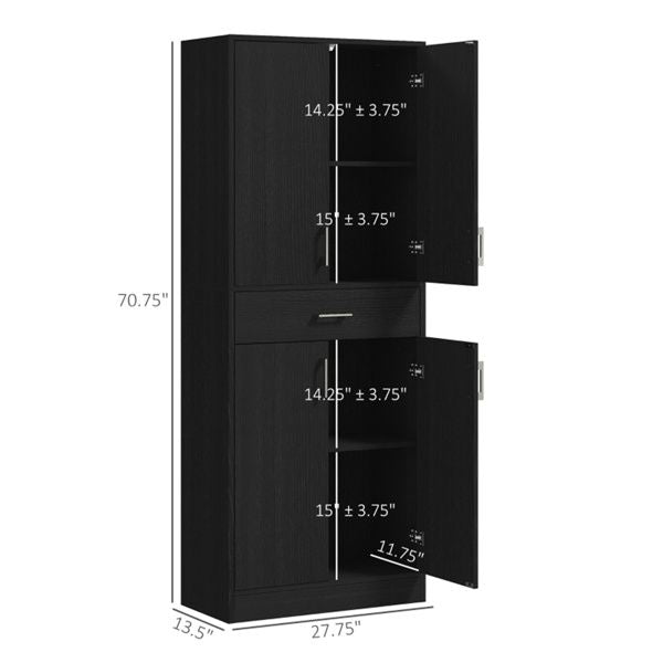 Distressed Black Multiroom Storage Cabinet