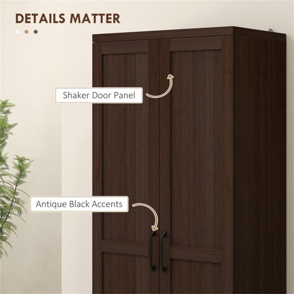 Tall Kitchen Cabinet with Adjustable Shelves