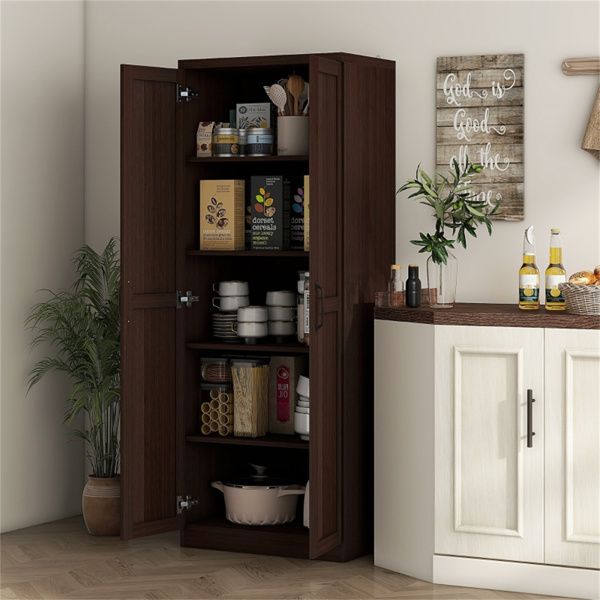 Tall Kitchen Cabinet with Adjustable Shelves