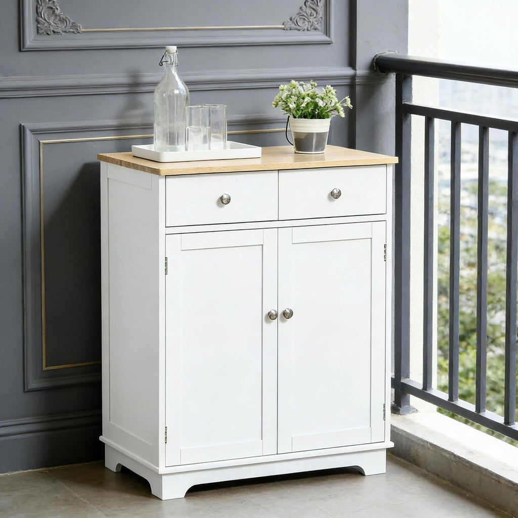 Kitchen Sideboard with Drawers and Adjustable Shelves