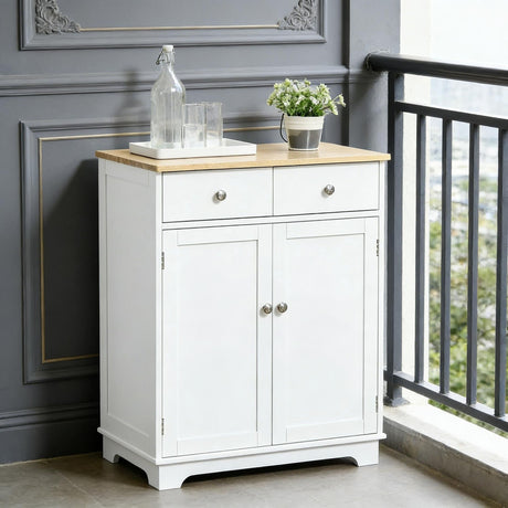 Kitchen Sideboard with Drawers and Adjustable Shelves