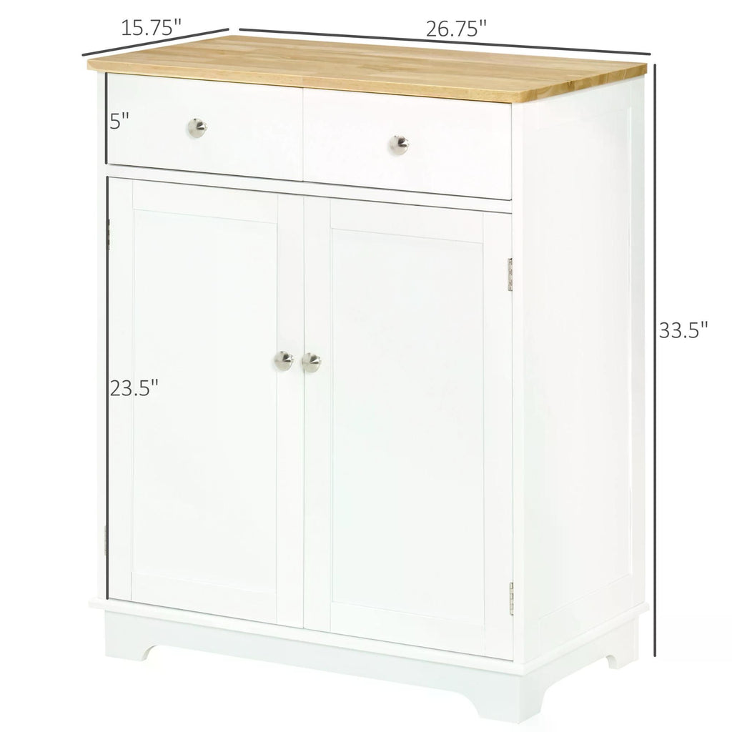 Kitchen Sideboard with Drawers and Adjustable Shelves