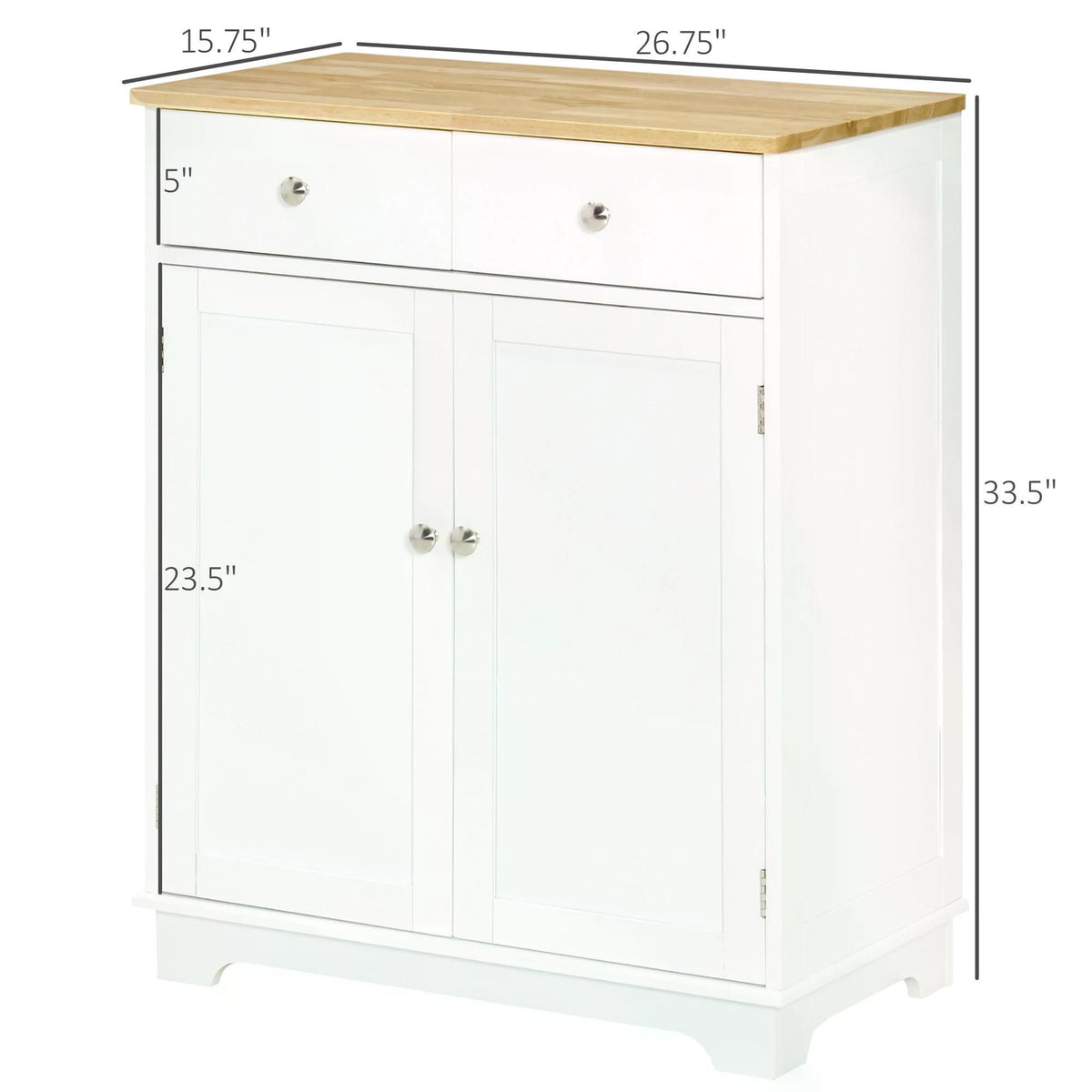 Kitchen Sideboard with Drawers and Adjustable Shelves
