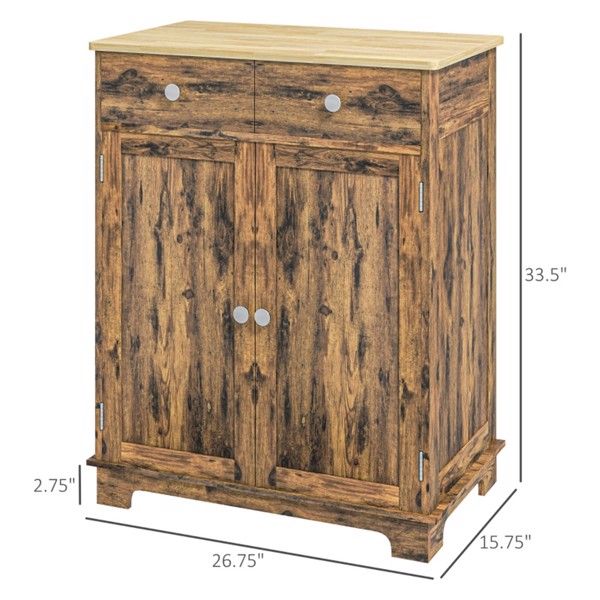 Versatile Storage Cabinet with Drawers and Adjustable Shelves