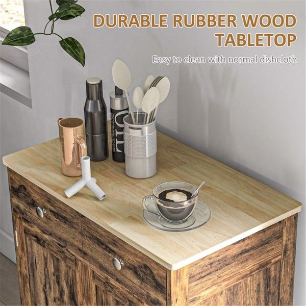 Versatile Storage Cabinet with Drawers and Adjustable Shelves