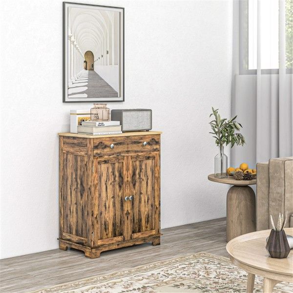 Versatile Storage Cabinet with Drawers and Adjustable Shelves