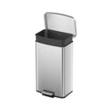 Slim Kitchen Step Trash Can with Soft-Close Lid and Stay-Open Function