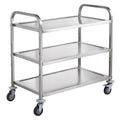 Three-Tier Rolling Utility Cart with Hooks