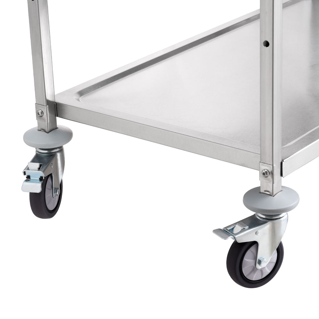 Three-Tier Rolling Utility Cart with Hooks