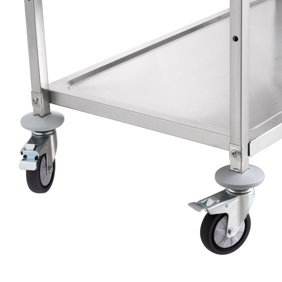 Three-Tier Rolling Utility Cart with Hooks