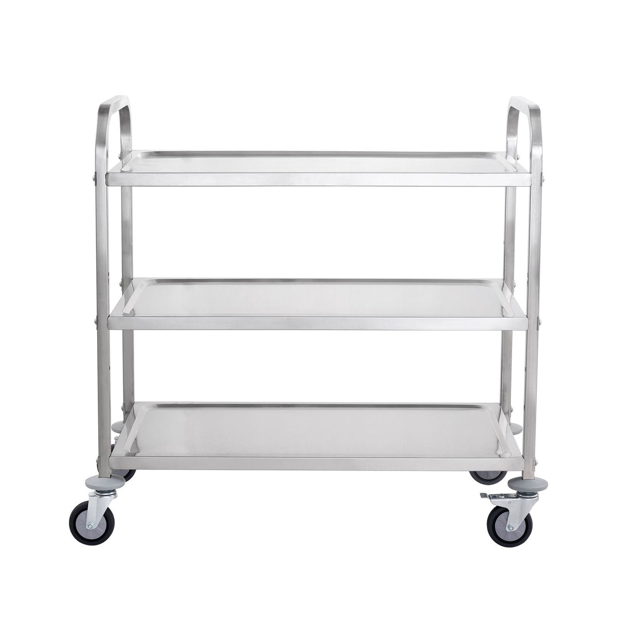 Three-Tier Rolling Utility Cart with Hooks