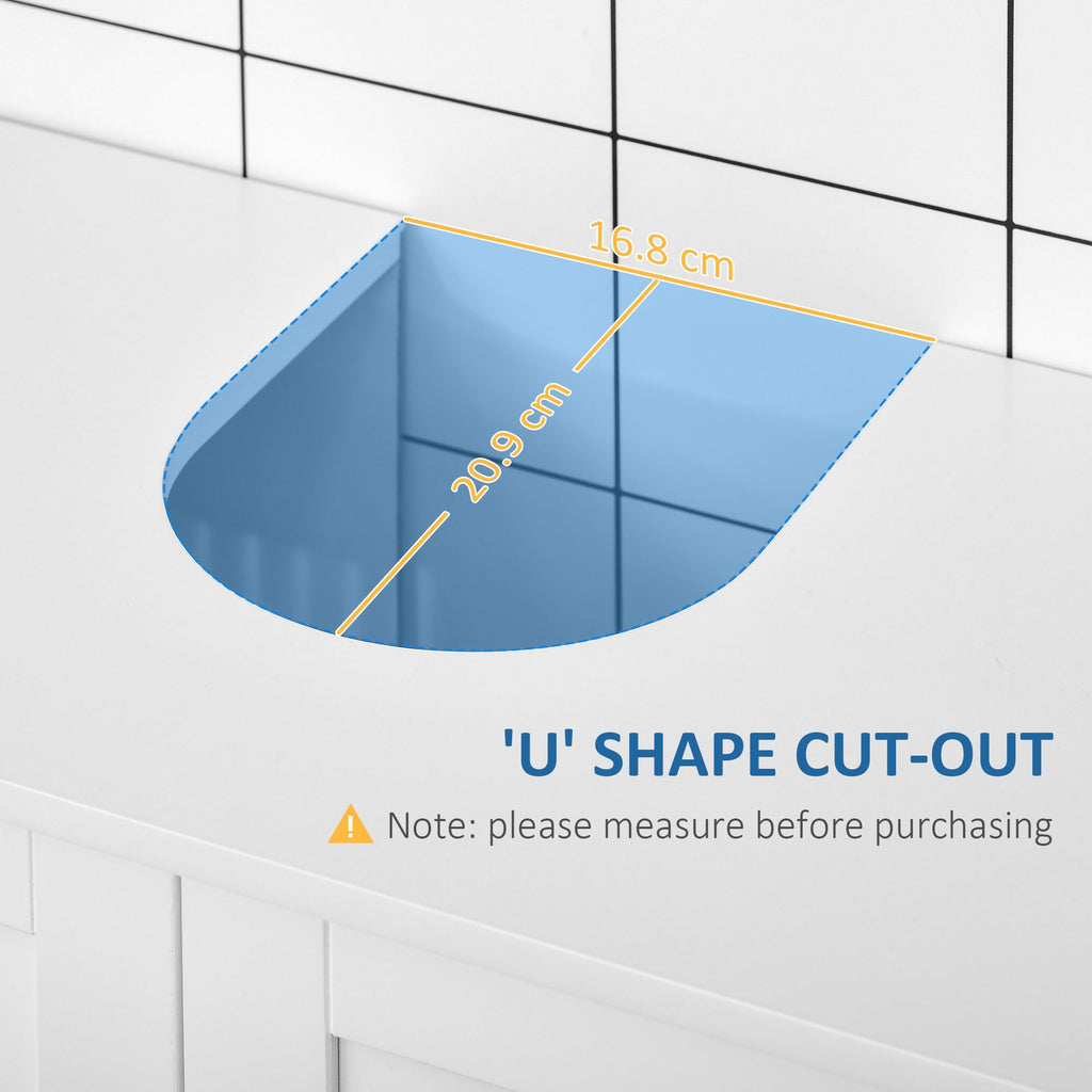 Modern Under Sink Cabinet with Adjustable Shelves for Bathroom Storage