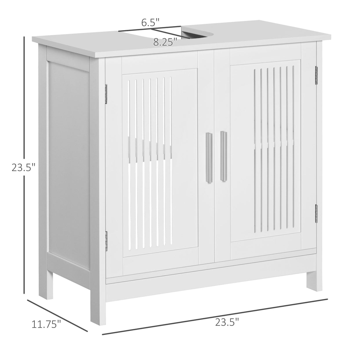 Modern Under Sink Cabinet with Adjustable Shelves for Bathroom Storage