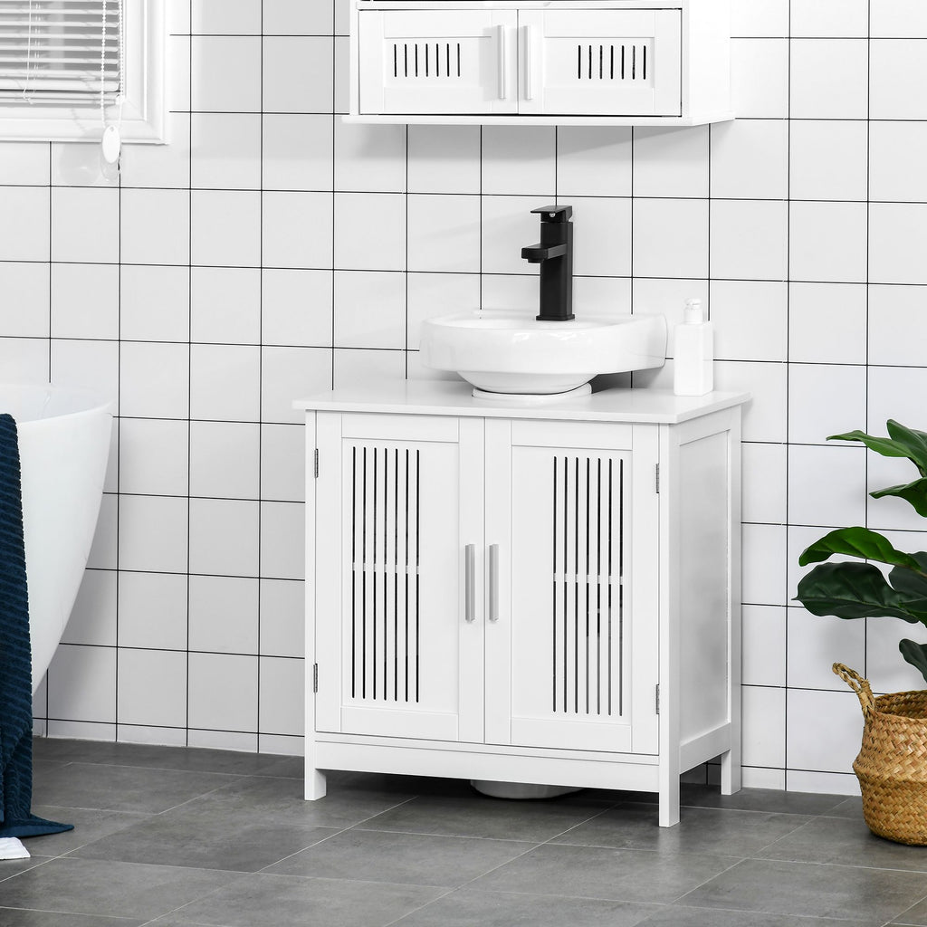 Modern Under Sink Cabinet with Adjustable Shelves for Bathroom Storage
