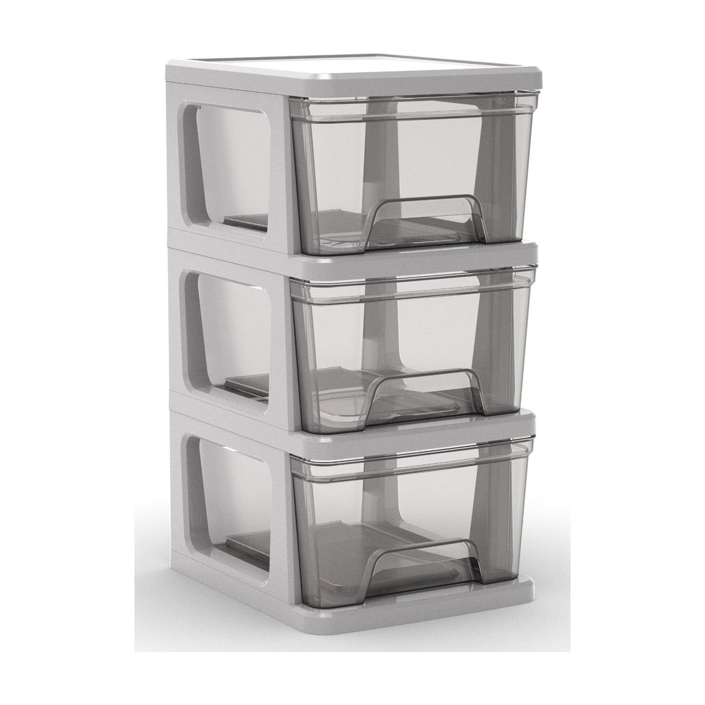 Silver Three-Drawer Storage Cart for Flexible Organization