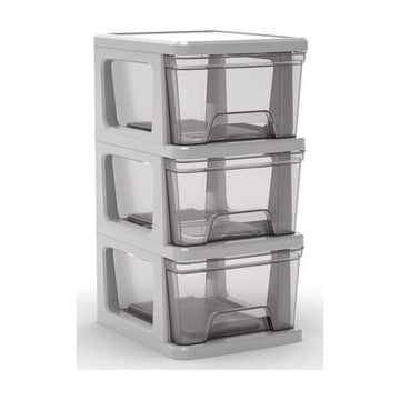 Silver Three-Drawer Storage Cart for Flexible Organization