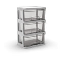 Three-Drawer Wide Storage Cart for Versatile Organization
