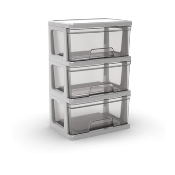 Three-Drawer Wide Storage Cart for Versatile Organization