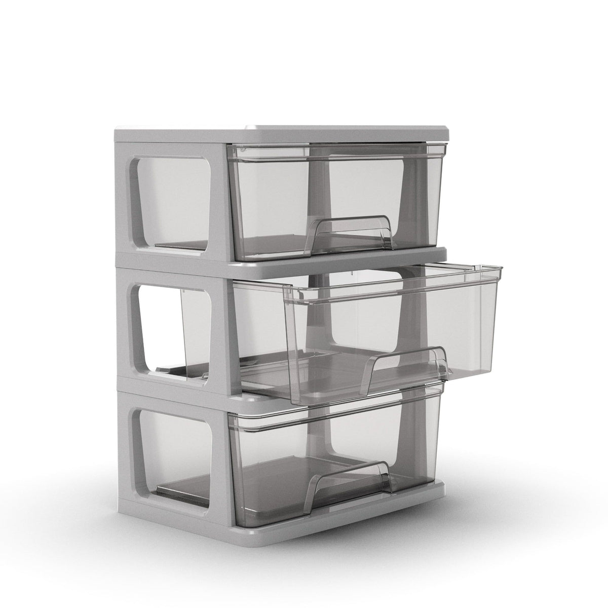 Three-Drawer Wide Storage Cart for Versatile Organization