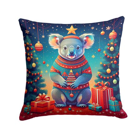 Koala Christmas Indoor Outdoor Decorative Throw Pillow