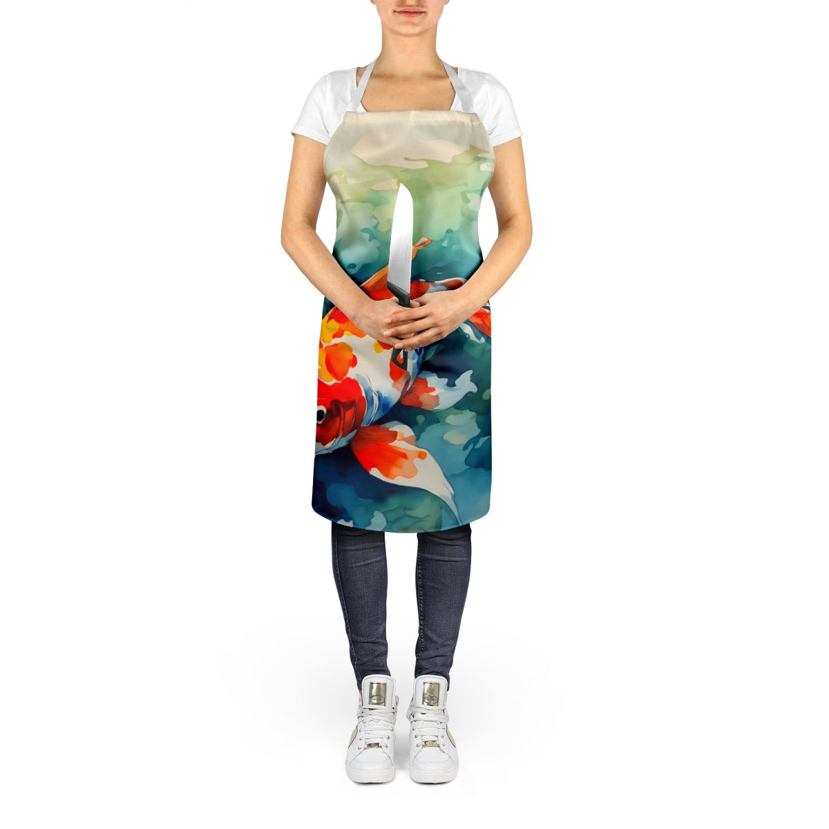 Colorful Koi Fish Bib Apron