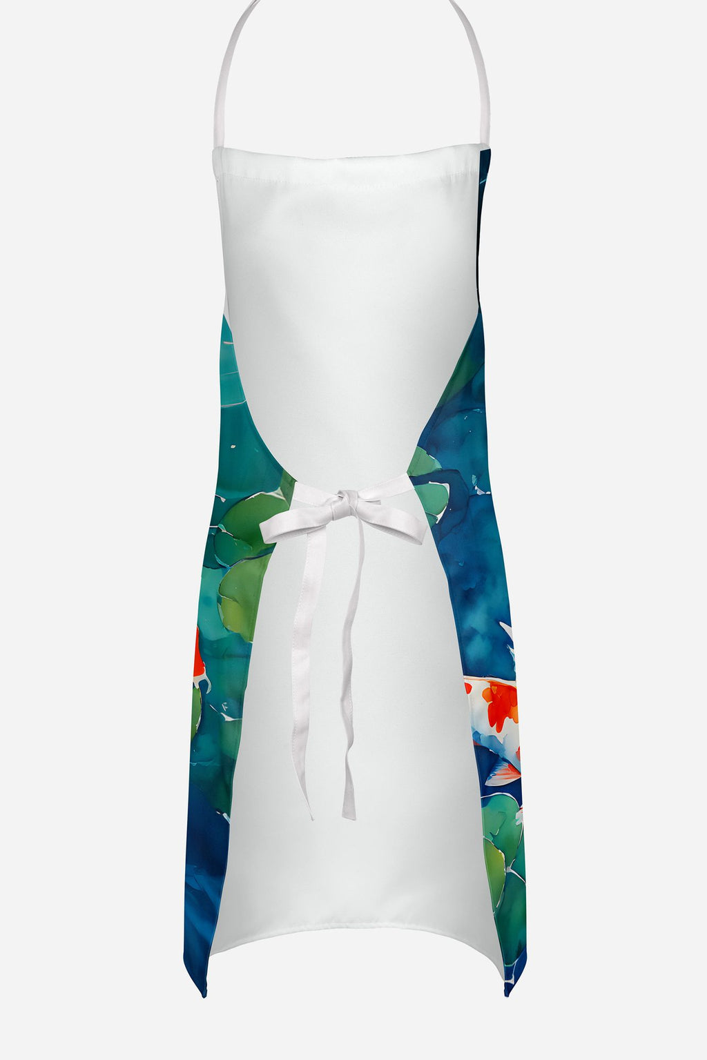 Full-Color Koi Fish Bib Apron for Kitchen and Creative Tasks