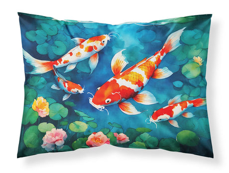 Koi Fish Standard Pillowcase Lightweight Super Soft Easy Care Decorative Artwork Pillowcase, Standar