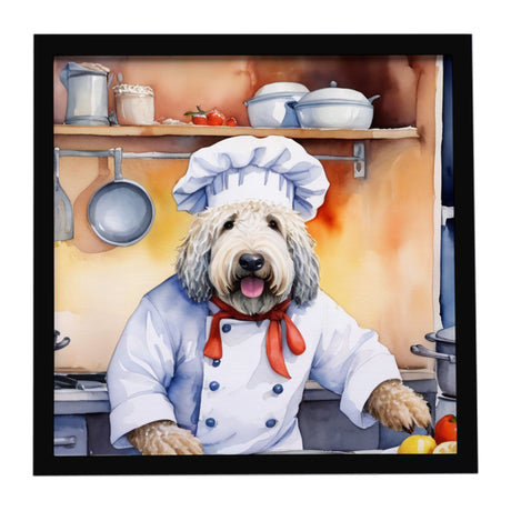 Komondor The Chef Framed Metal Print Wall Art