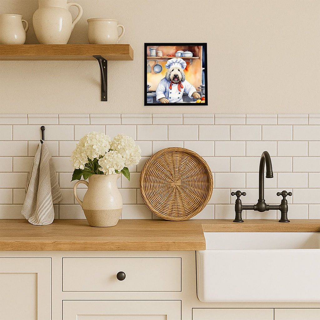 Komondor The Chef Framed Metal Print Wall Art