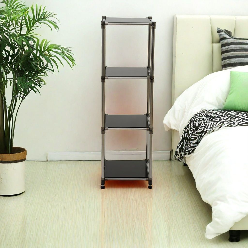 4-Tier Freestanding Storage Shelf Organizer for Indoor & Outdoor Use