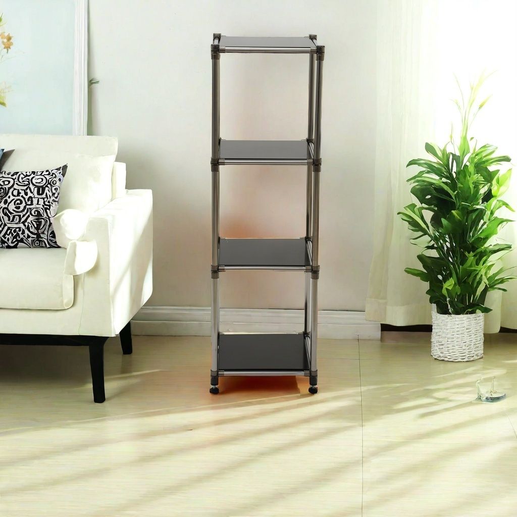 4-Tier Freestanding Storage Shelf Organizer for Indoor & Outdoor Use
