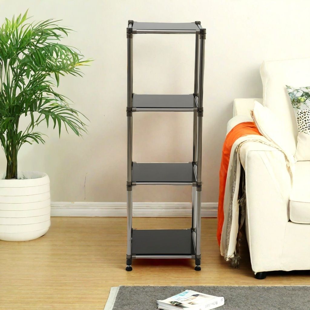 4-Tier Freestanding Storage Shelf Organizer for Indoor & Outdoor Use