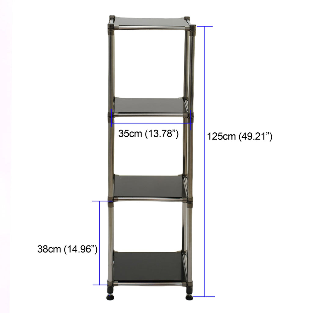 4-Tier Freestanding Storage Shelf Organizer for Indoor & Outdoor Use