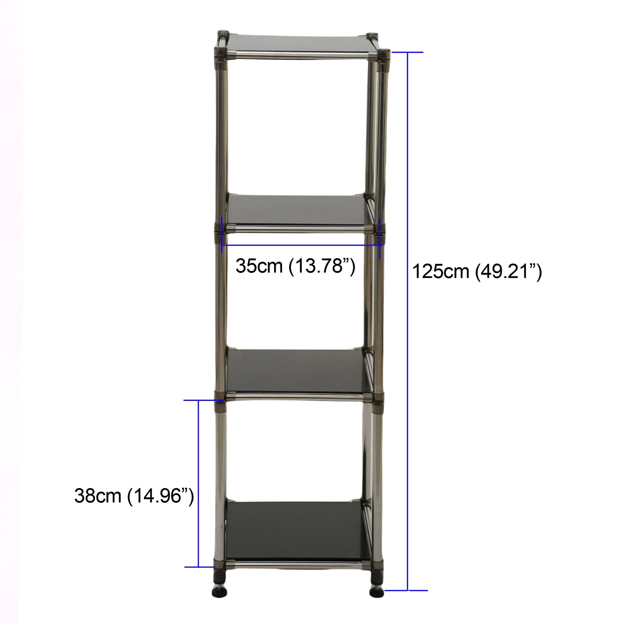 4-Tier Freestanding Storage Shelf Organizer for Indoor & Outdoor Use