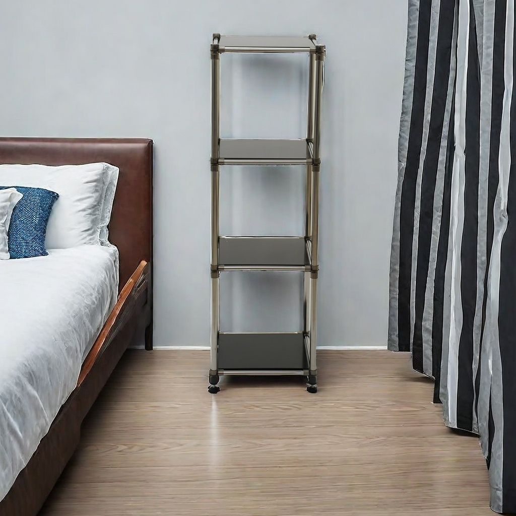 4-Tier Freestanding Storage Shelf Organizer for Indoor & Outdoor Use
