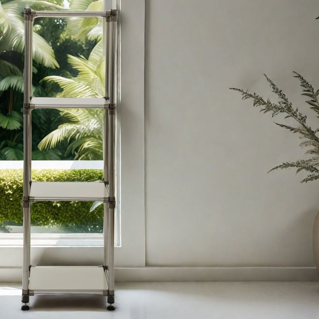 White 4-Tier Freestanding Storage Shelf