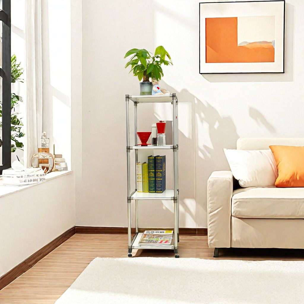 White 4-Tier Freestanding Storage Shelf