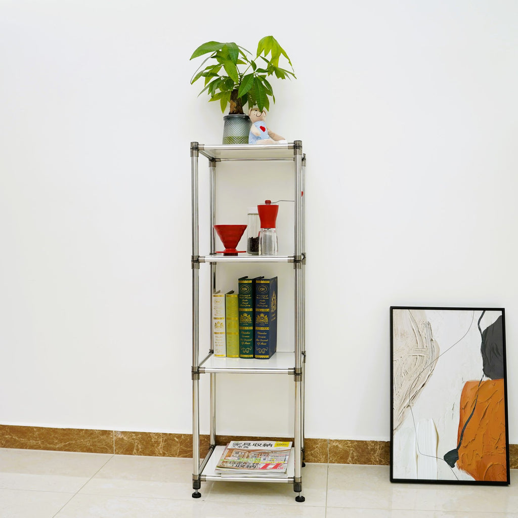 White 4-Tier Freestanding Storage Shelf