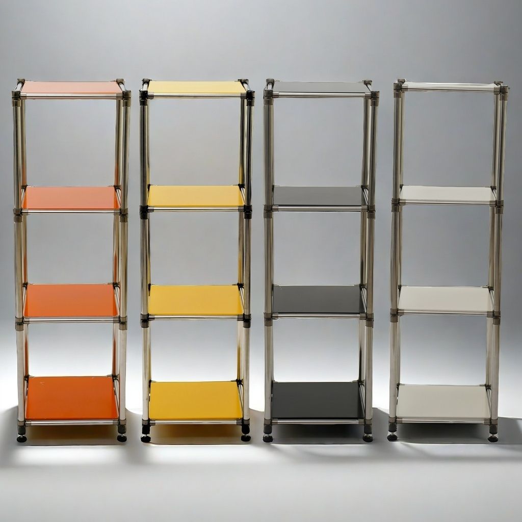 Yellow Four-Tier Freestanding Storage Shelf