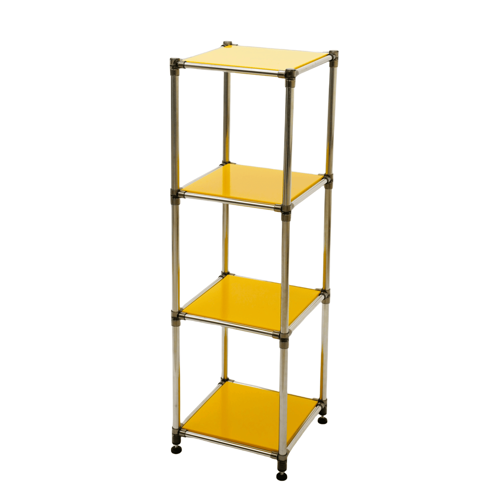 Yellow Four-Tier Freestanding Storage Shelf