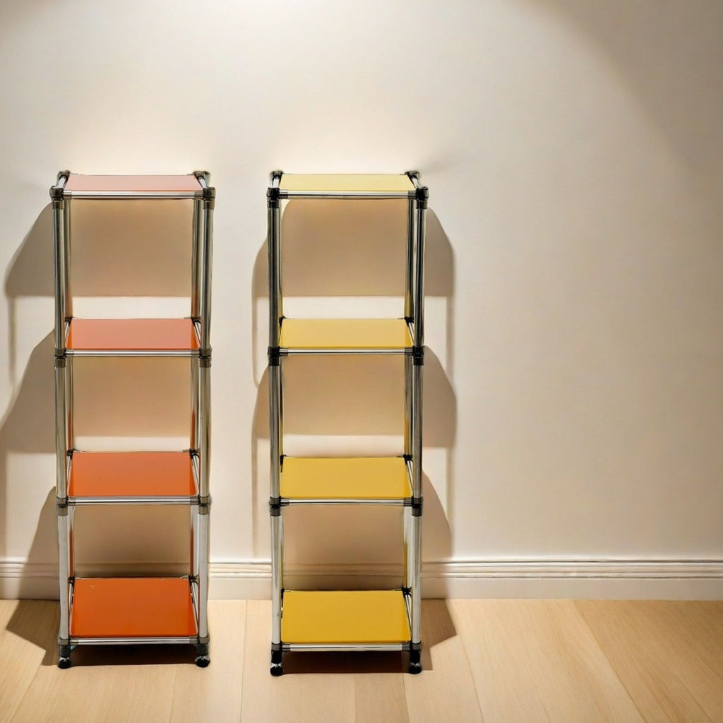 Yellow Four-Tier Freestanding Storage Shelf