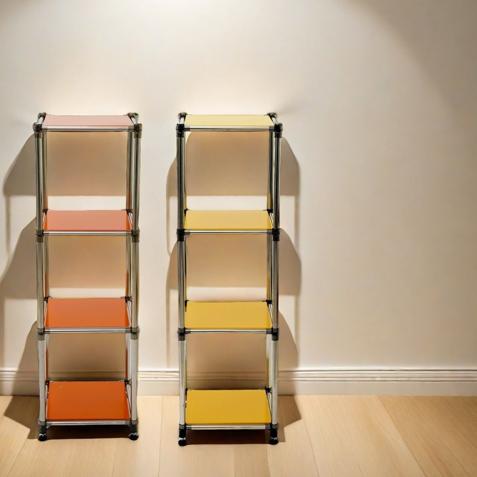 Yellow Four-Tier Freestanding Storage Shelf