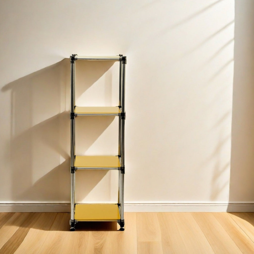 Yellow Four-Tier Freestanding Storage Shelf