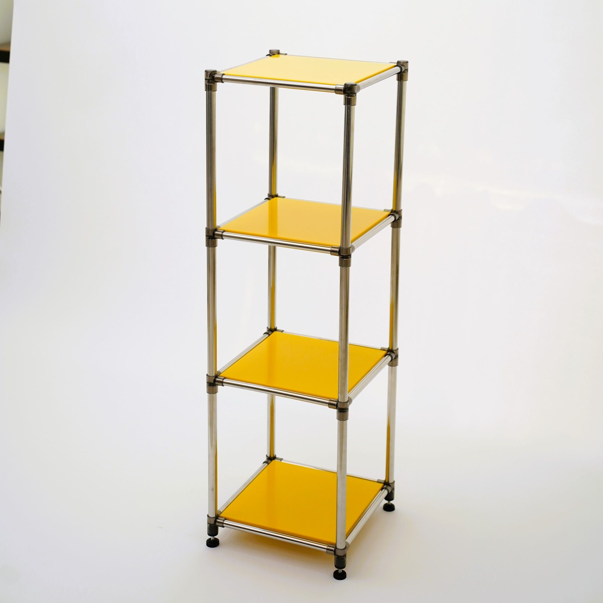 Yellow Four-Tier Freestanding Storage Shelf